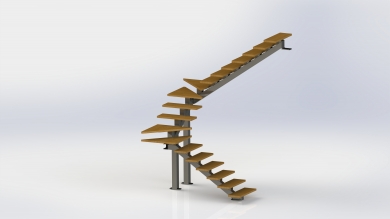 Staircase with a turn